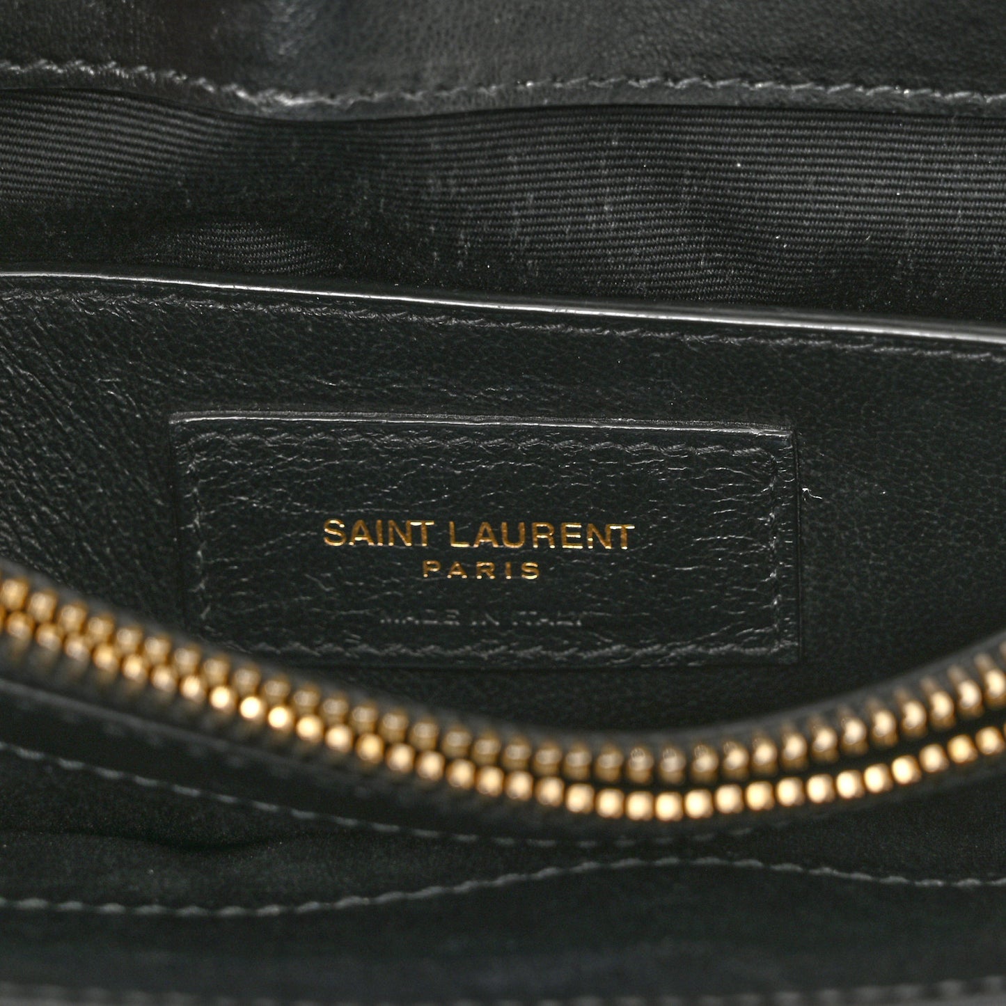 Calfskin Y Quilted Monogram Small Loulou Chain Satchel Black