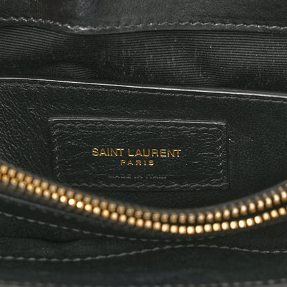 Saint Laurent Calfskin Y Quilted Monogram Small Loulou Chain Satchel Black 10 of 14