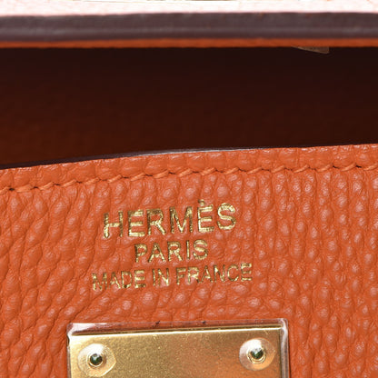 Hermes Togo Kelly Retourne 35 Orange 26 of 34