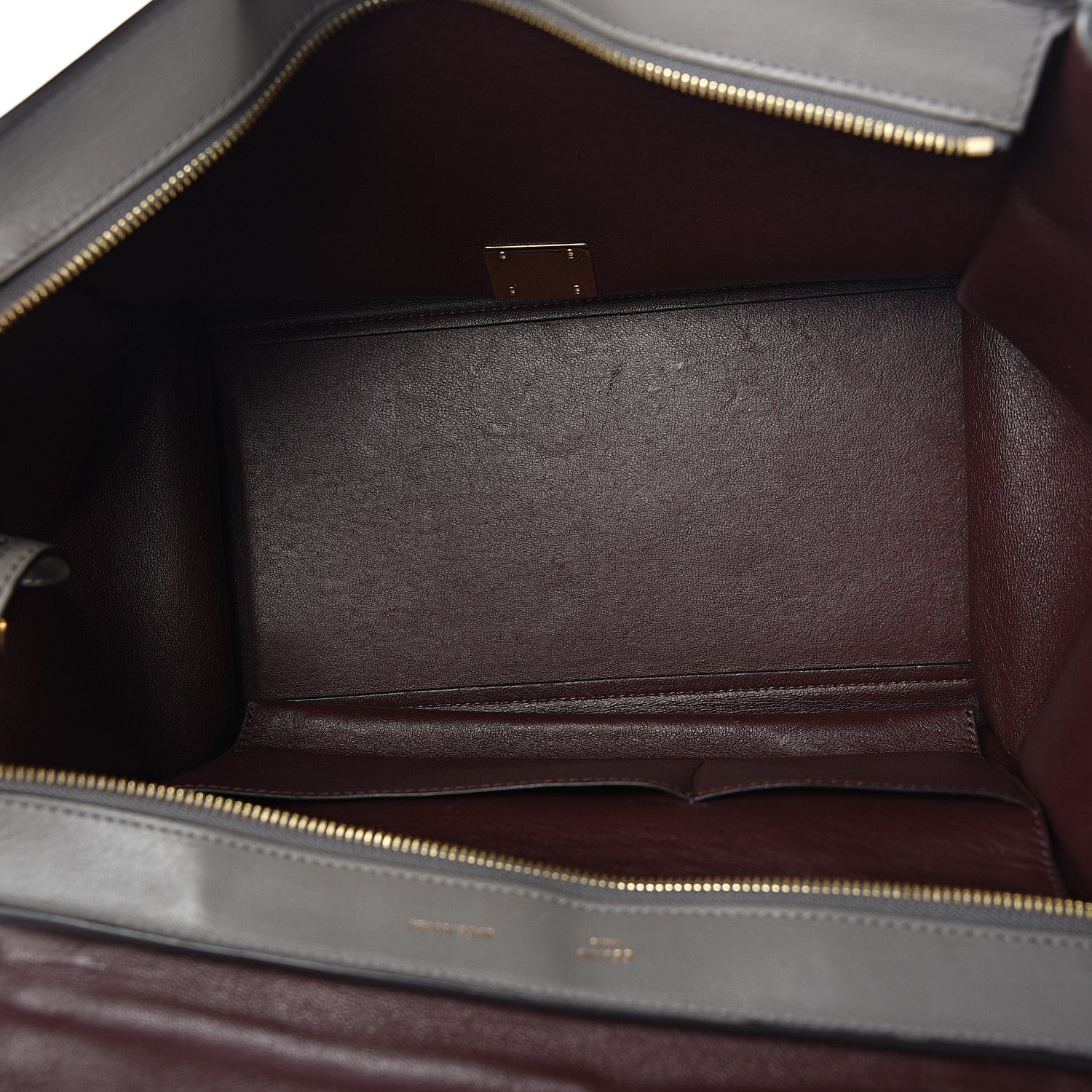 Celine Crocodile Embossed Nubuck Medium Trapeze Grey 4 of 12