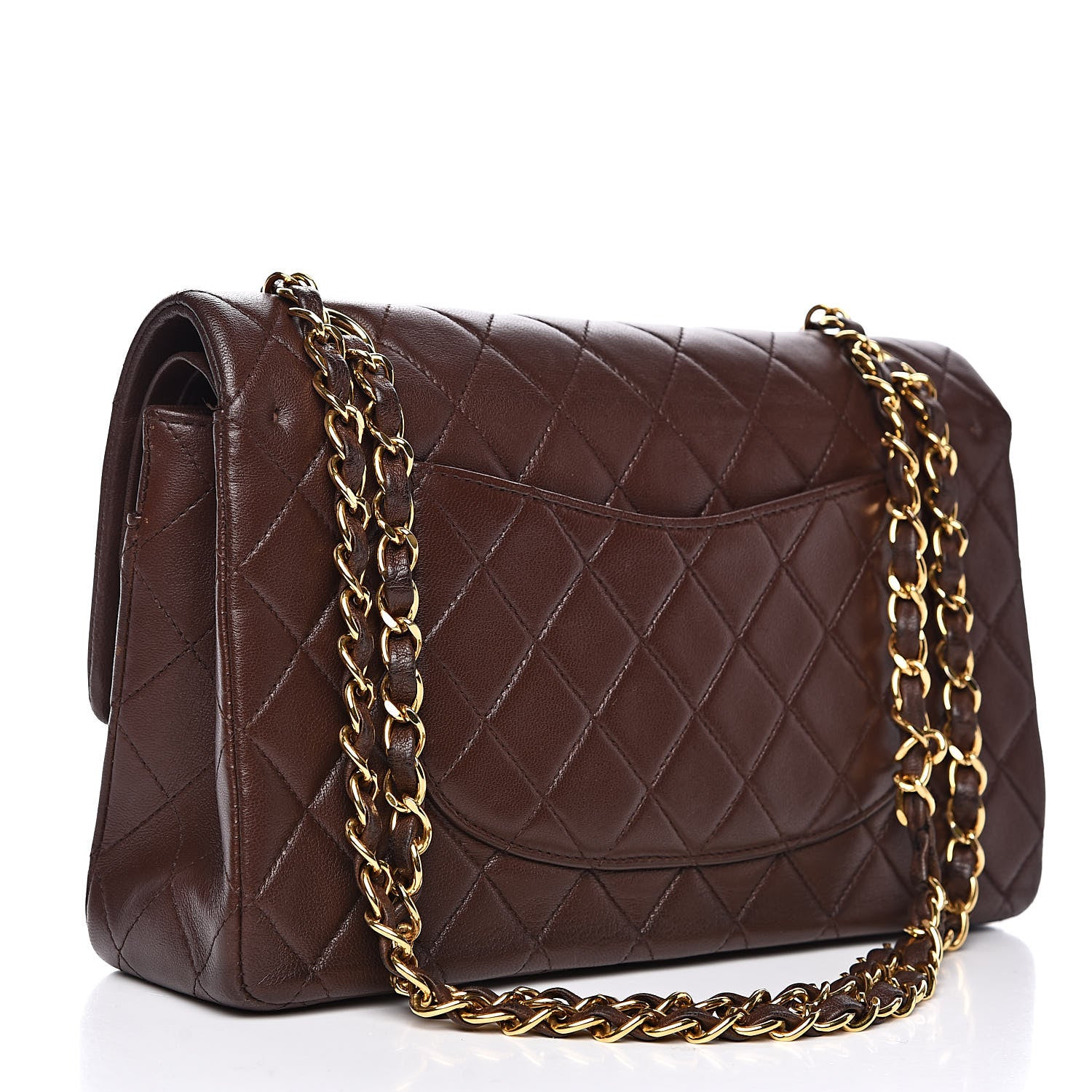 Chanel Lambskin Quilted Medium Double Flap Brown 3 of 19