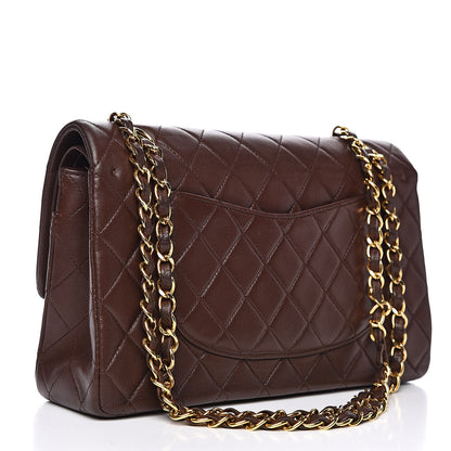 Chanel Lambskin Quilted Medium Double Flap Brown 3 of 19