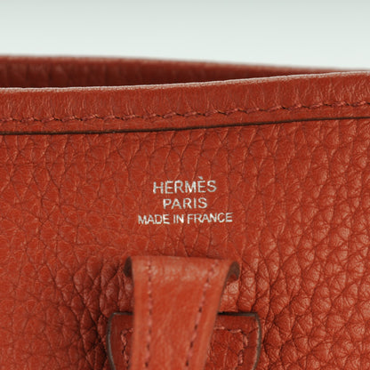 Hermes Taurillon Clemence Amazone Evelyne TPM Sienna 7 of 8