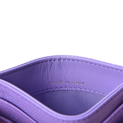 Chanel Caviar Quilted Card Holder Purple 8 of 9