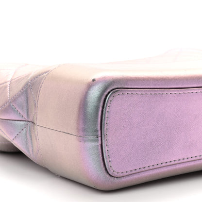 Chanel Iridescent Lambskin Calfskin Quilted Medium Gabrielle Hobo Light Purple 9 of 14