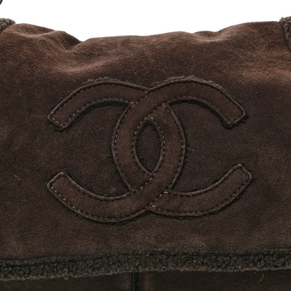 Chanel Shearling Accordion Flap Brown 8 of 10