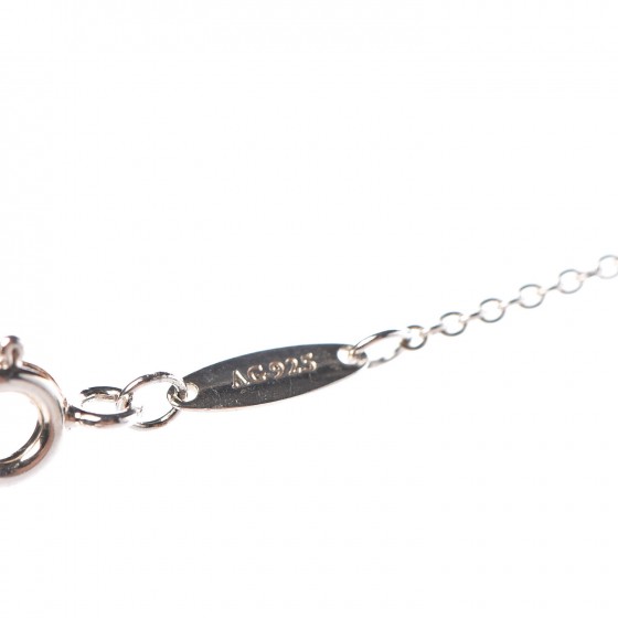 Tiffany Sterling Silver Diamond .09ctw Elsa Peretti Diamonds by the Yard Three Station Necklace 6 of 7