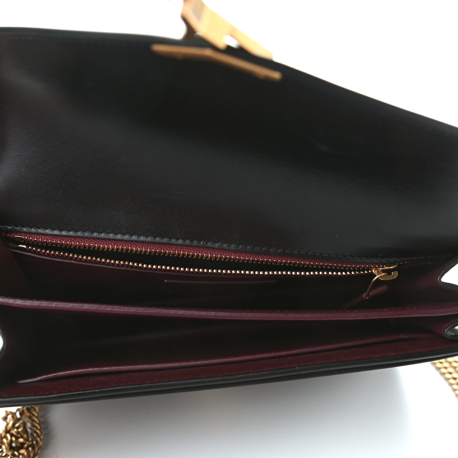 Saint Laurent Smooth Calfskin Monogram Cassandra Clasp Bag Black 5 of 9