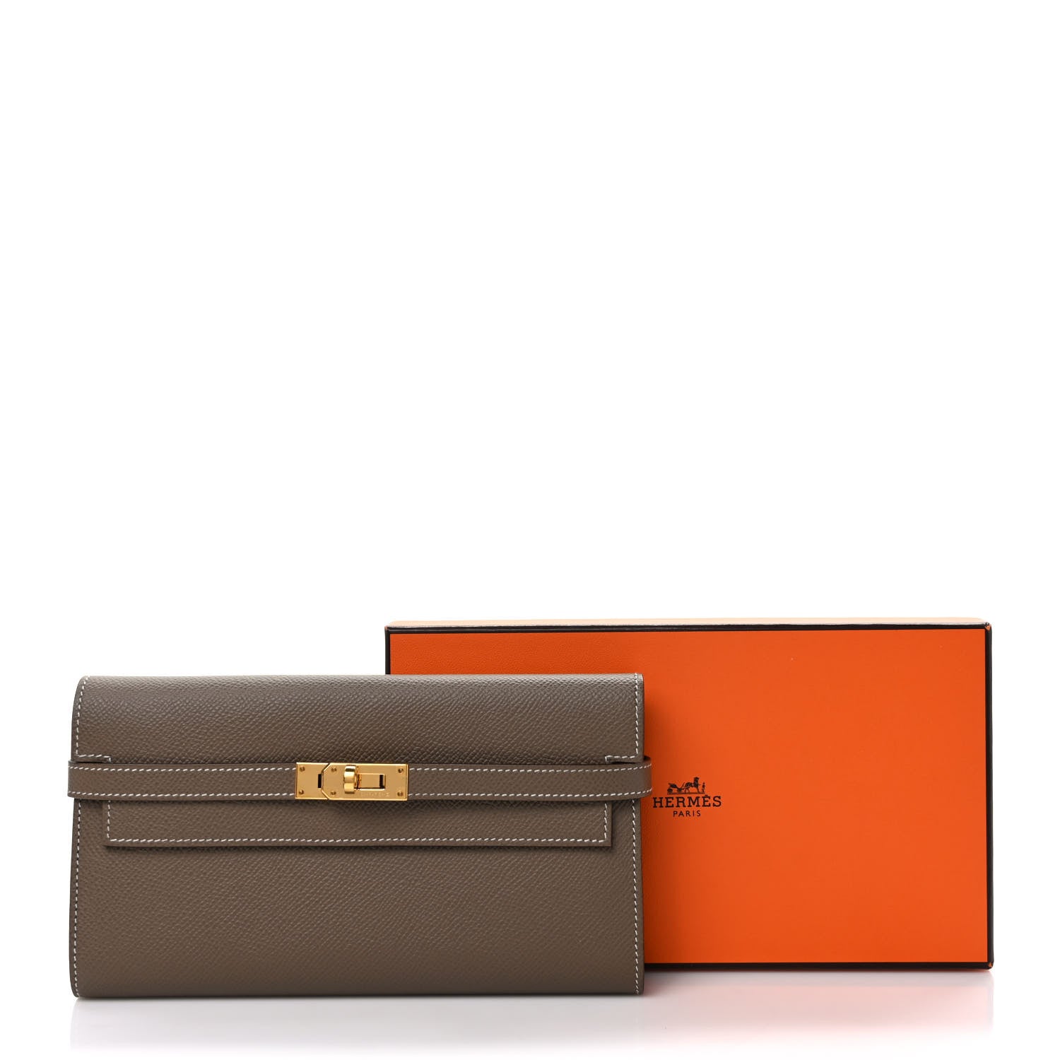 Hermes Epsom Kelly Longue Wallet Etoupe 7 of 7