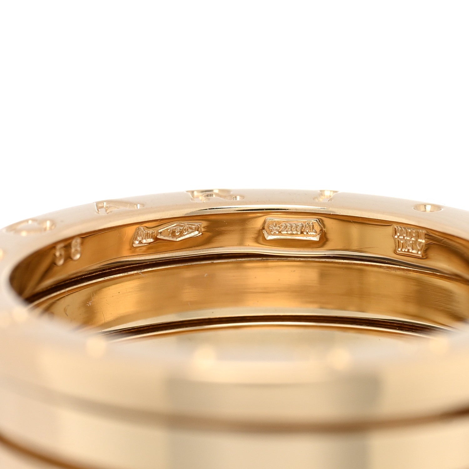 Bulgari 18K Yellow Gold B.Zero1 Four-Band Ring 58 8.5 4 of 4