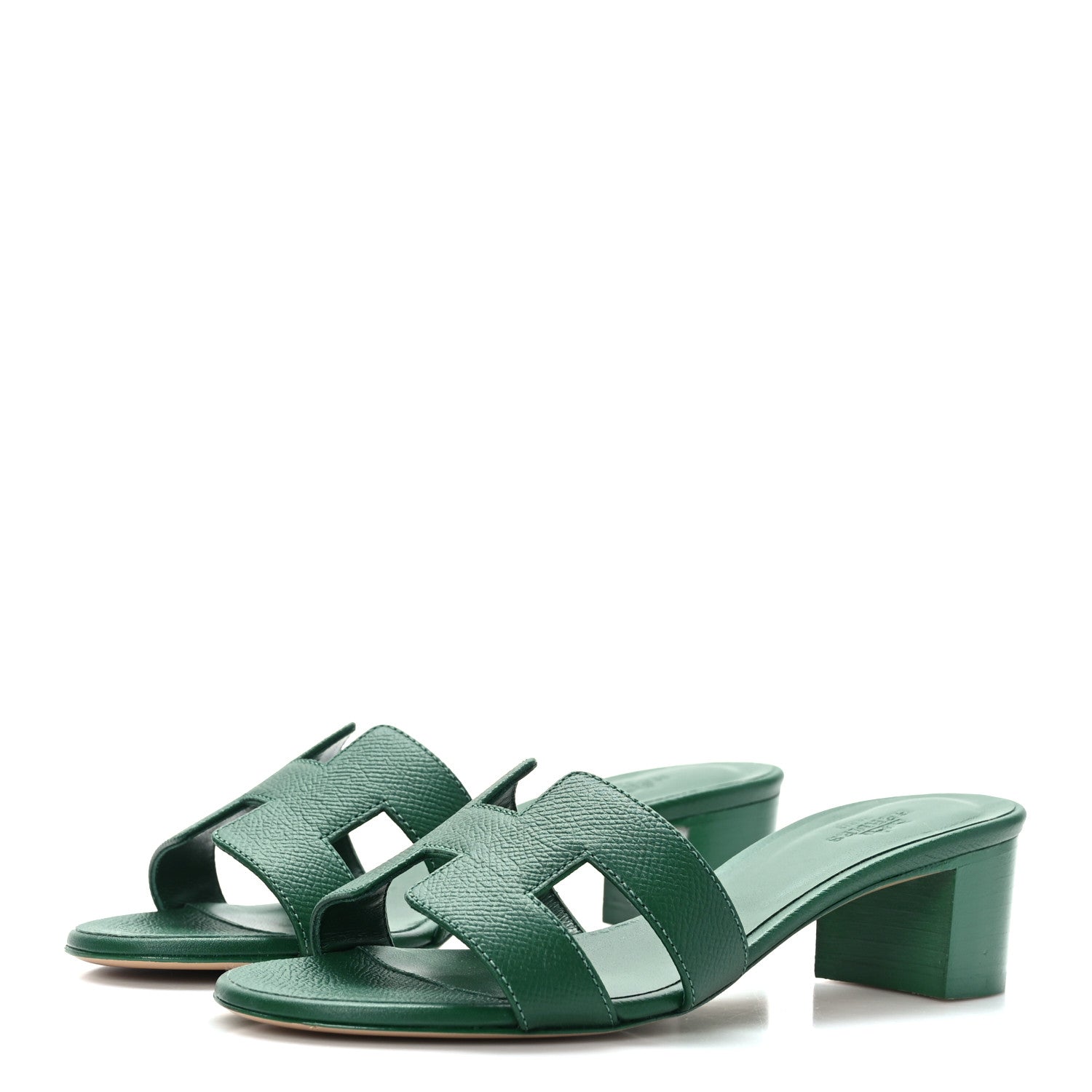 Hermes Epsom Oasis Sandals 35 Vert Cactus 3 of 9