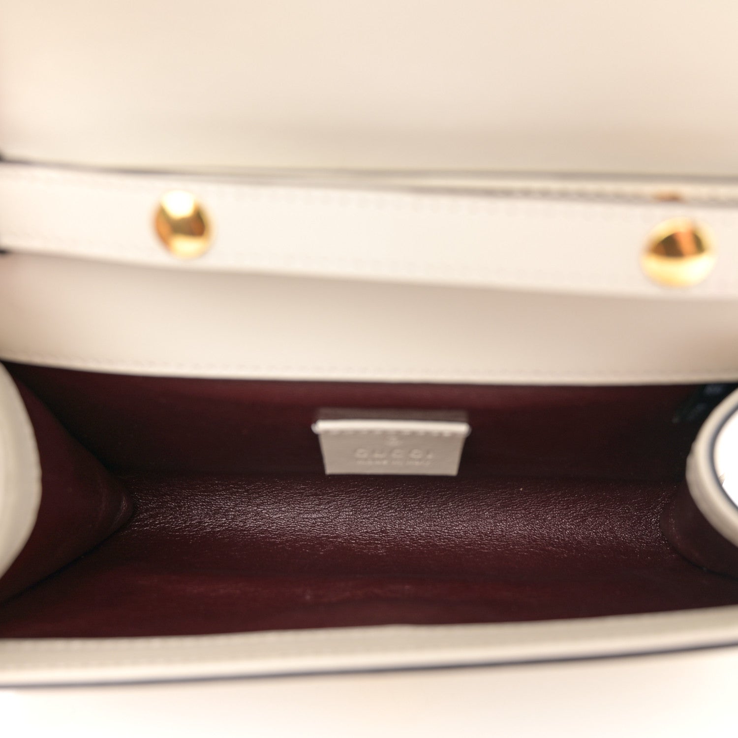 Gucci Shibuya Calfskin Small Zumi Top Handle Shoulder Bag Mystic White 5 of 12