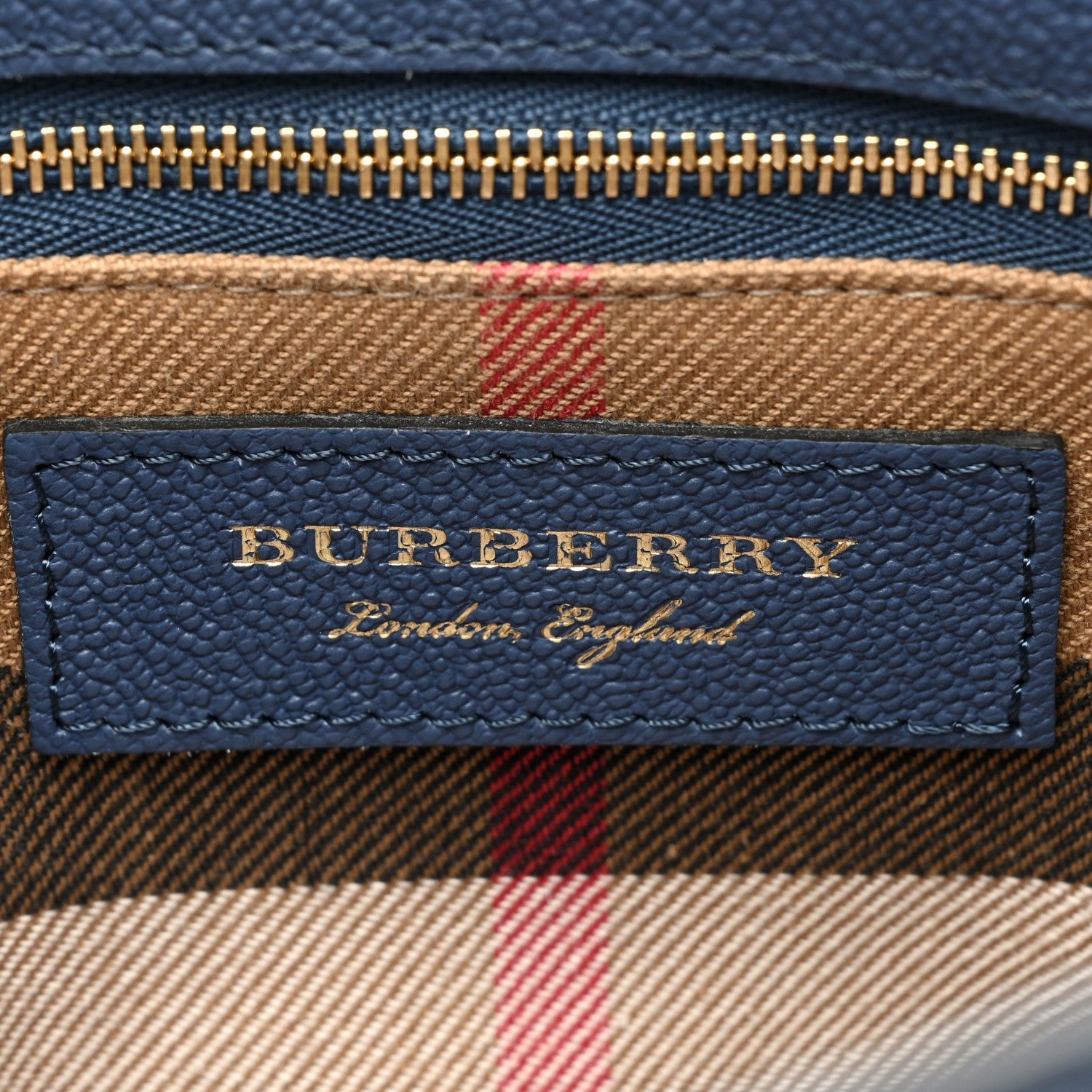 Burberry Soft Grain Calfskin Small Buckle Tote Steel Blue 6 of 14