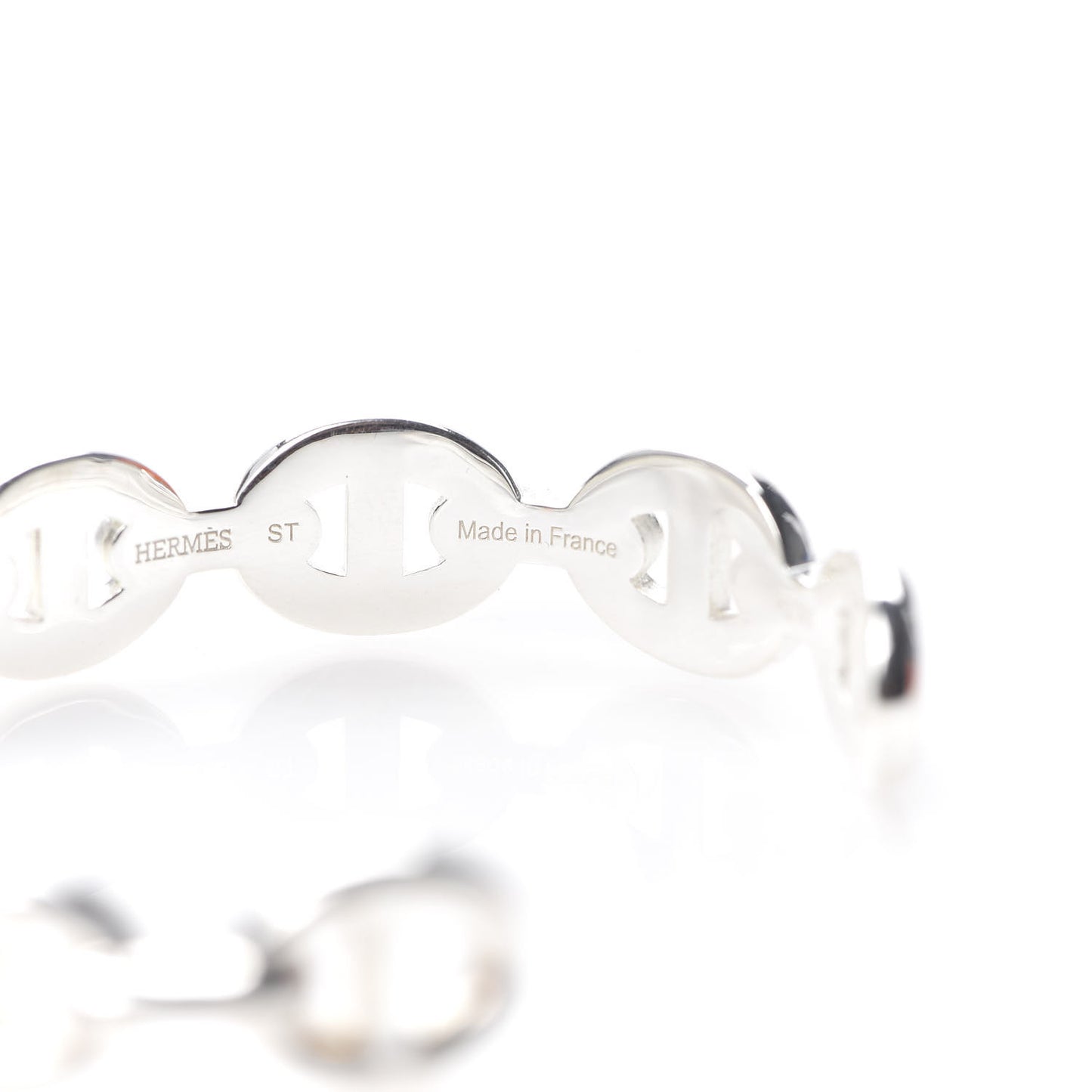 Sterling Silver MM Chaine d'Ancre Enchainee Cuff Bracelet ST