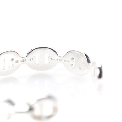 Hermes Sterling Silver MM Chaine d'Ancre Enchainee Cuff Bracelet ST 7 of 7