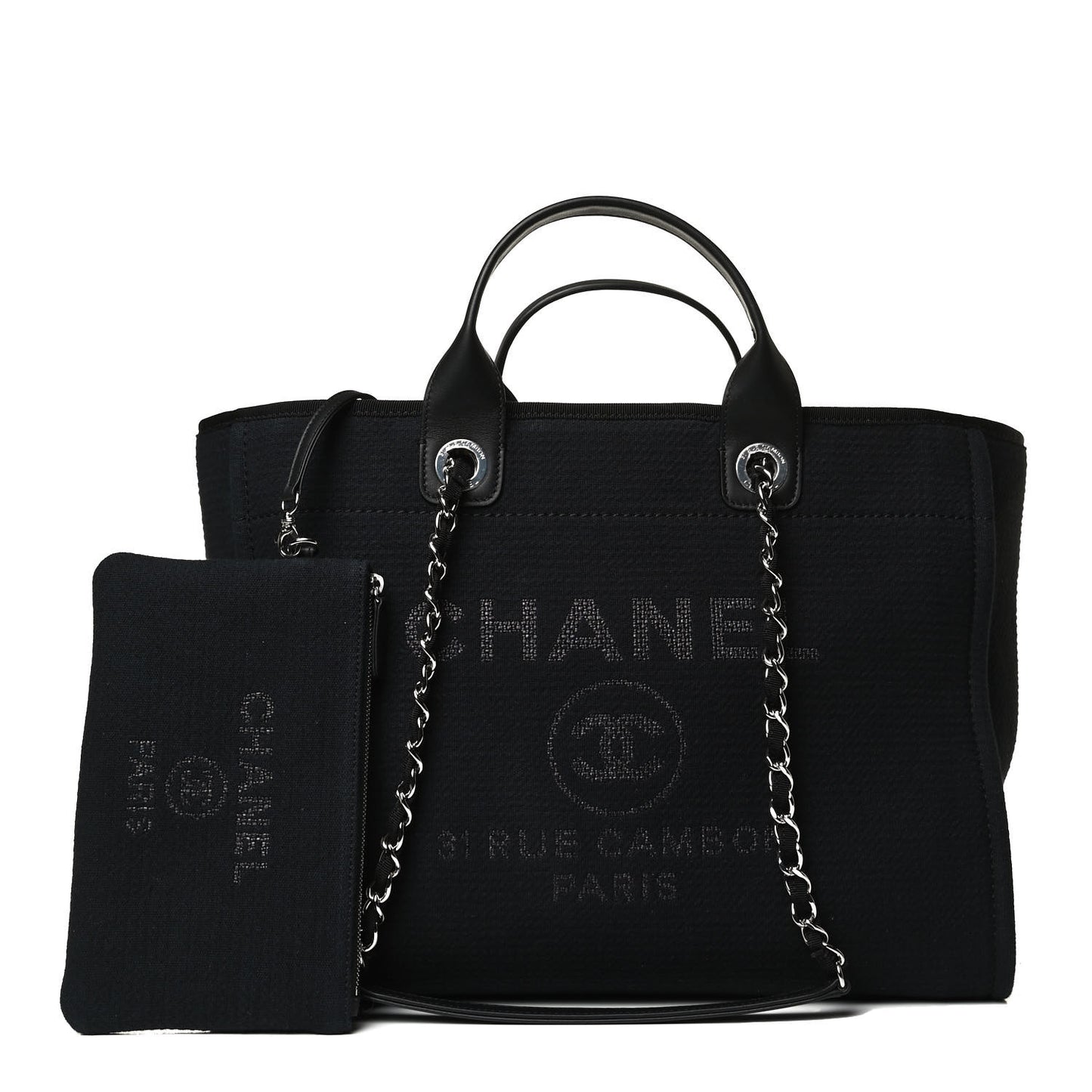 Mixed Fibers Large Deauville Tote Black