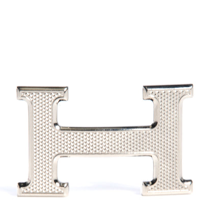 Hermes Box Togo Reversible Guilloche 32mm Silver H Constance Belt Black 105 4 of 5