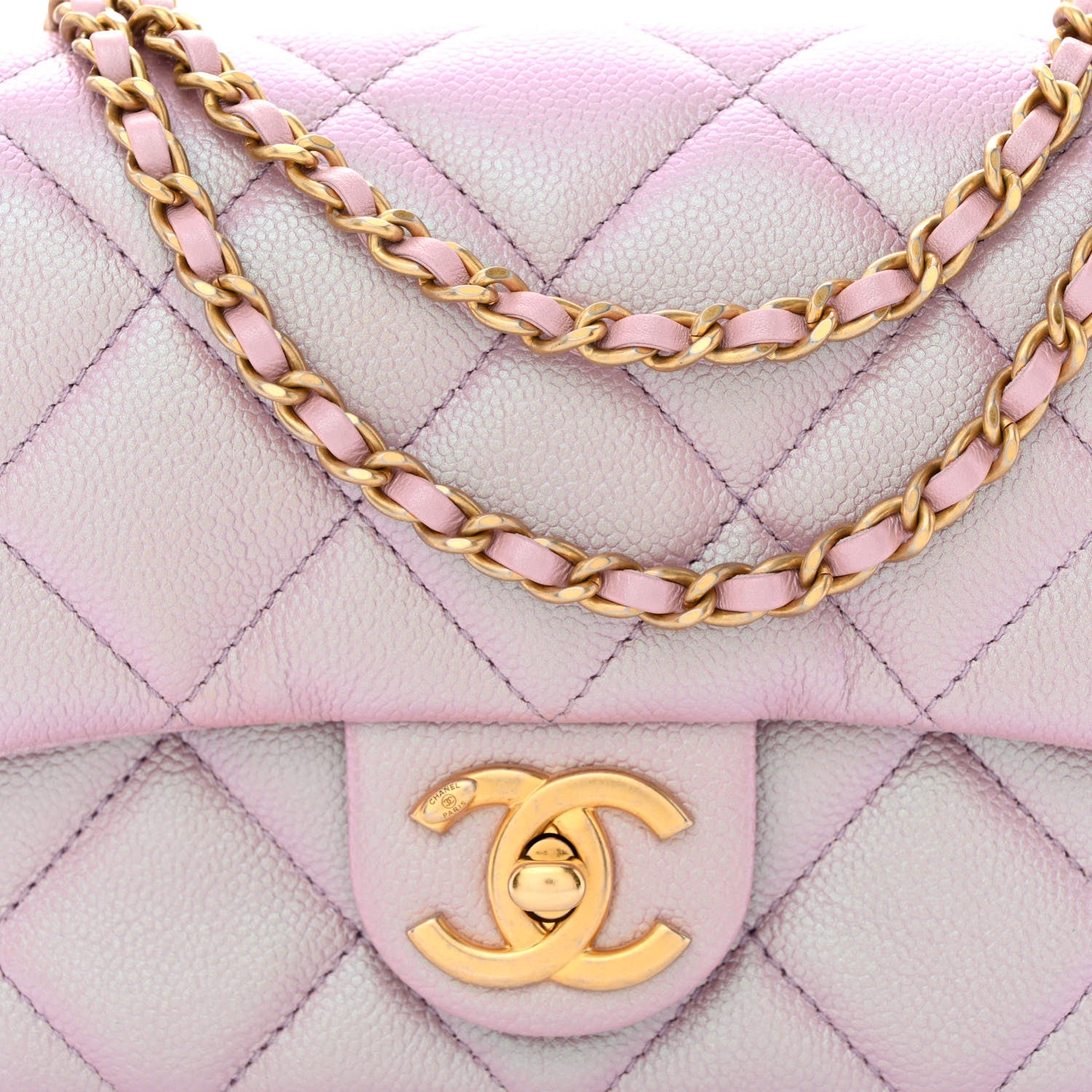 Chanel Iridescent Caviar Quilted Mini My Perfect Flap Pink 8 of 10