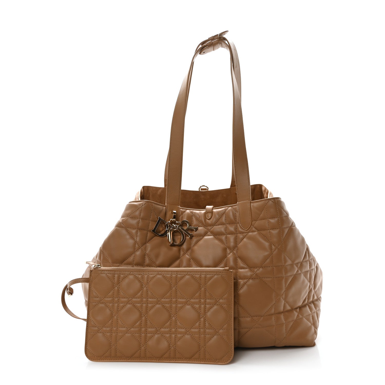 Christian Dior Calfskin Macrocannage Large Toujours Tan 3 of 11