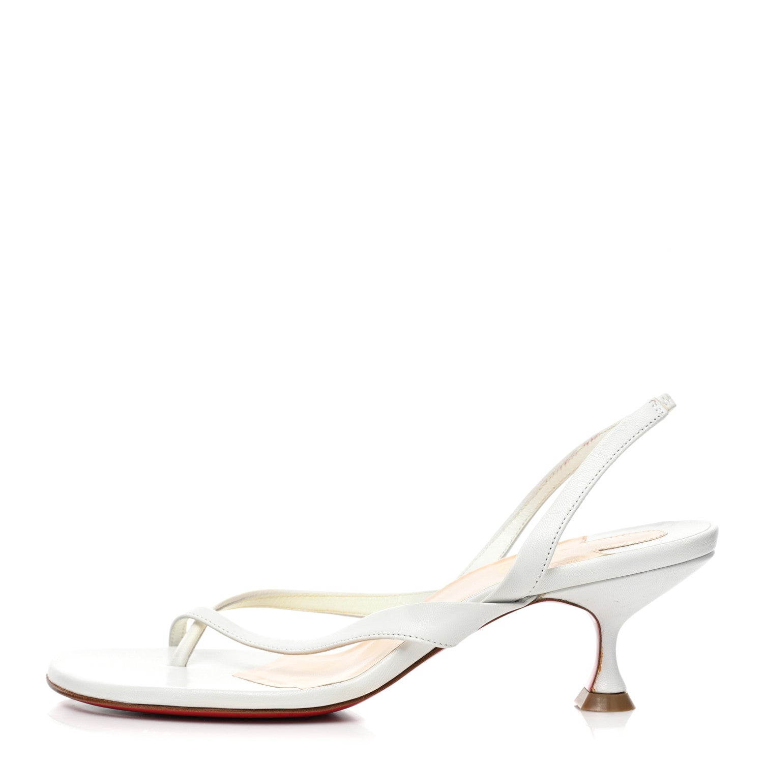 Christian Louboutin Kid Taralita 55 Thong Sandals 36.5 White 1 of 9