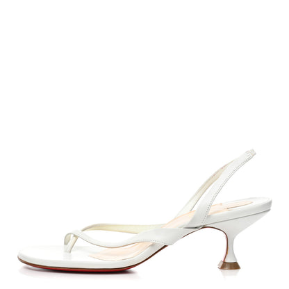 Christian Louboutin Kid Taralita 55 Thong Sandals 36.5 White 1 of 9