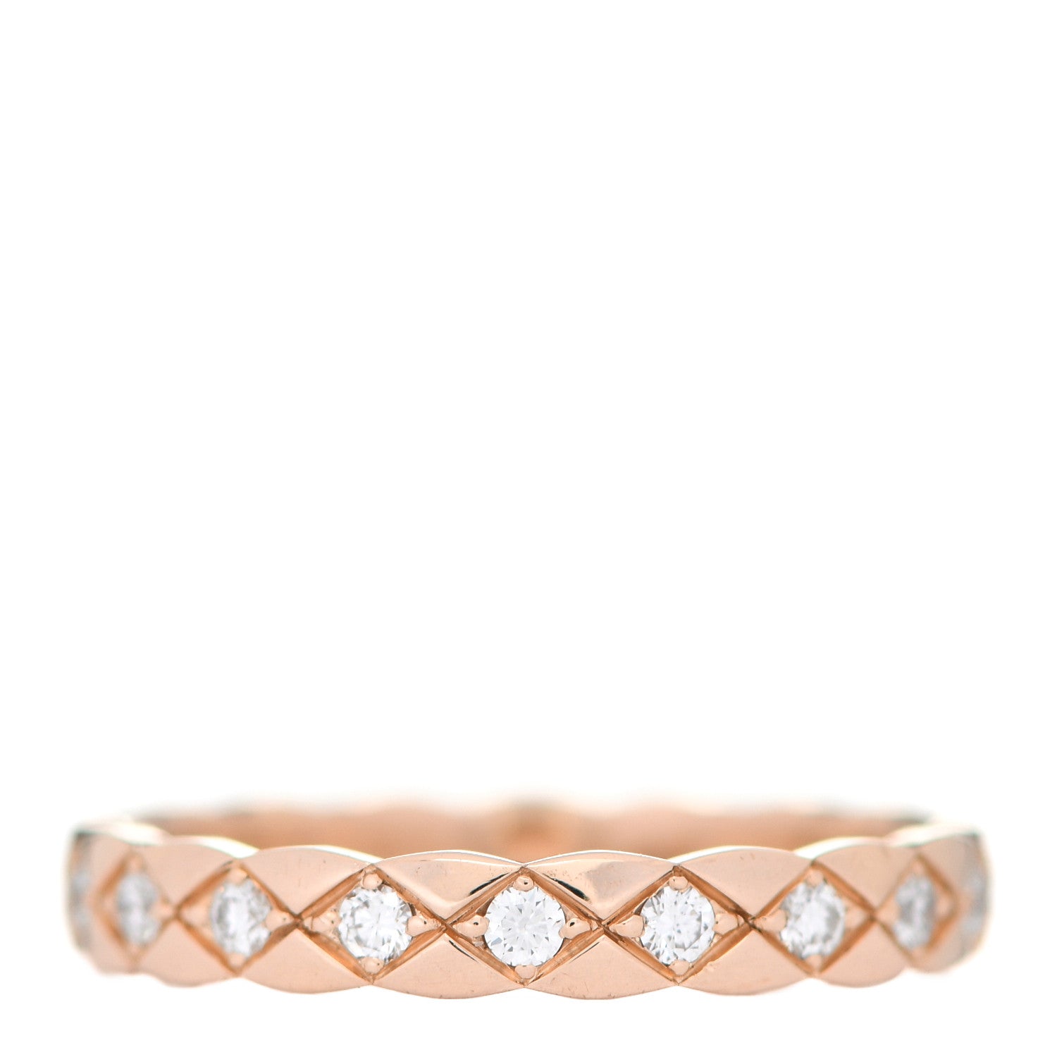 Chanel 18K Beige Gold Diamond Mini Coco Crush Ring 55 7.25 3 of 7
