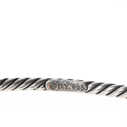 David Yurman Sterling Silver Black Onyx Color Classics Cable Bangles Set of 2 4 of 6