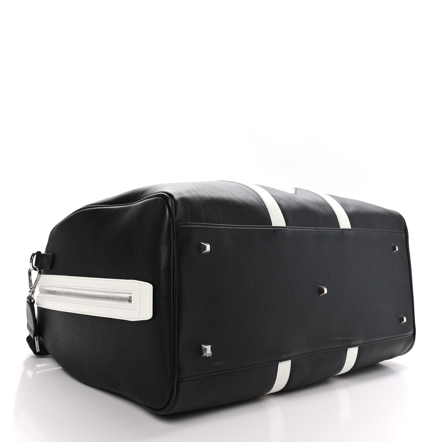 Visetos Chevron Colorblock Ottomar Weekender Duffle Bag Black White