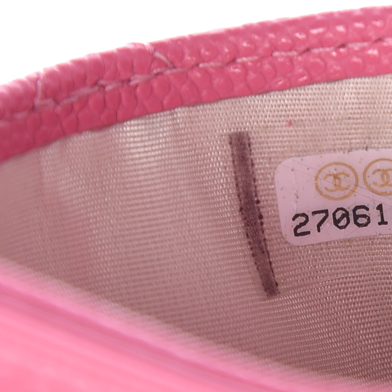 Chanel Caviar Quilted Card Holder Pink 8 of 9