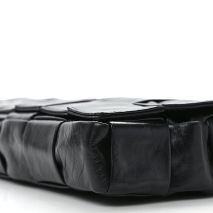 Bottega Veneta Paper Calfskin Intrecciato Stretch Cassette Black 9 of 11