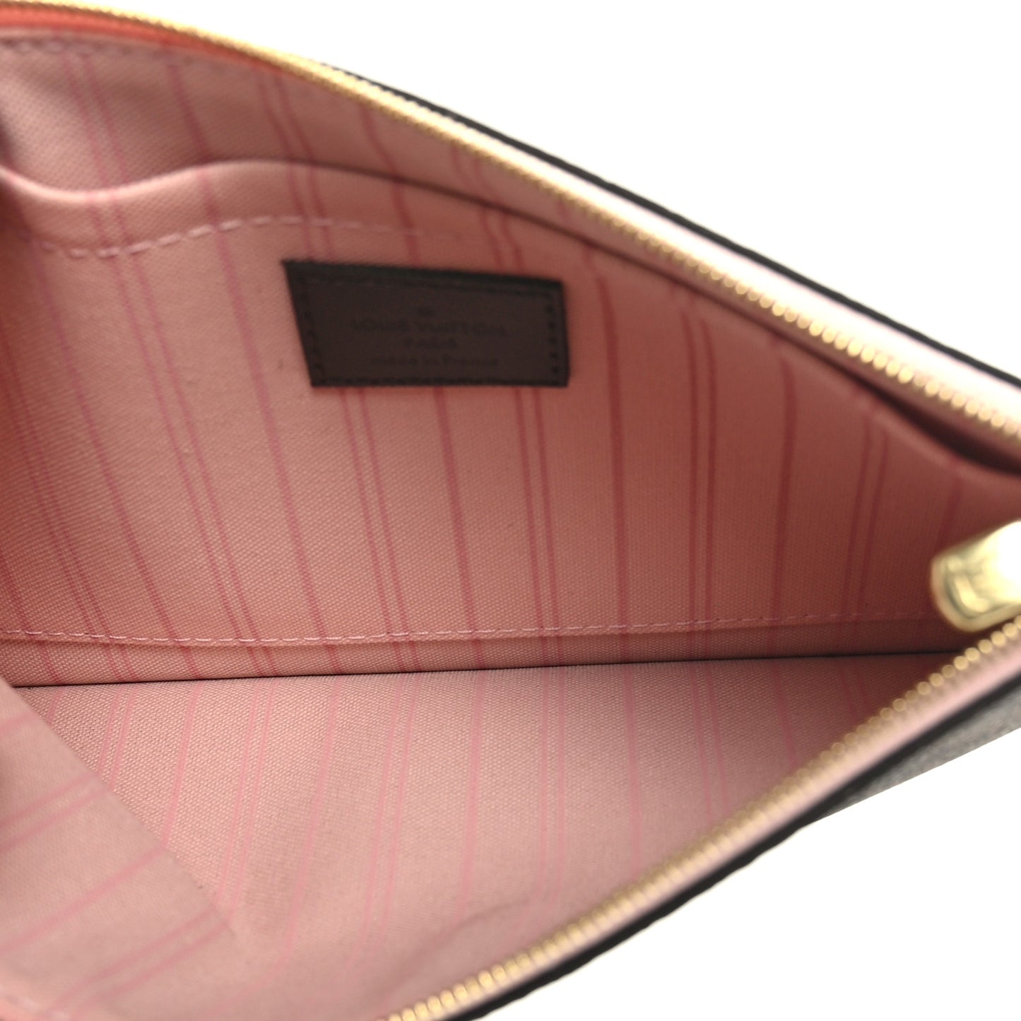 Damier Ebene Neverfull MM GM Pochette Rose Ballerine
