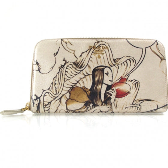 X JAMES JEAN Cervo Lux Fairy Print Zip Around Wallet