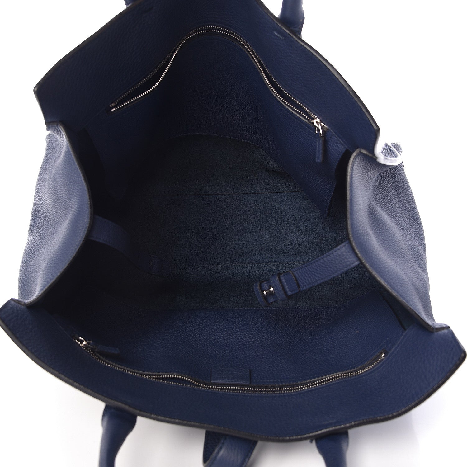 Gucci Soft Calfskin Medium Jackie Top Handle Bag Classic Blue Marine 5 of 15