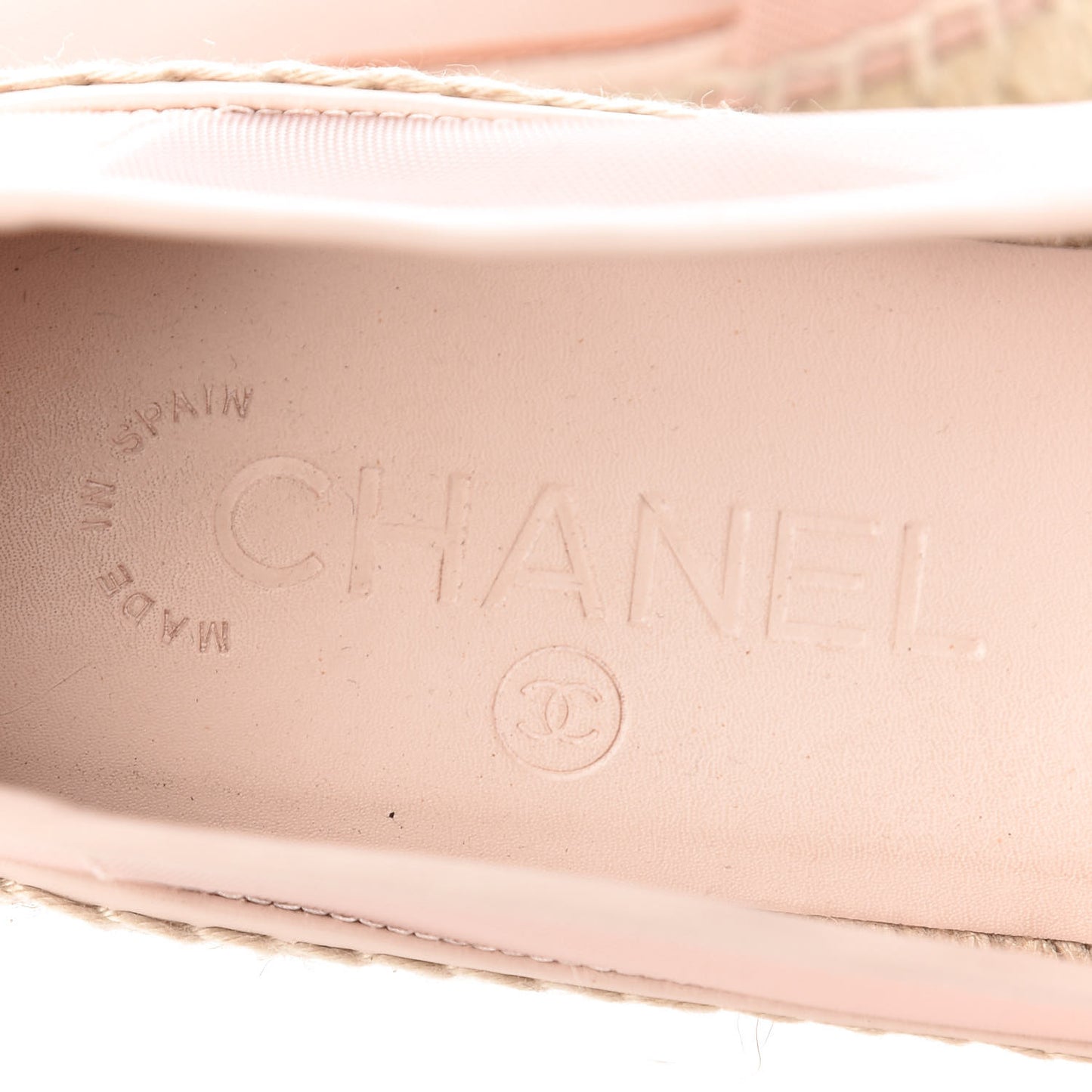 Mesh Grosgrain CC Espadrilles 38 Pink