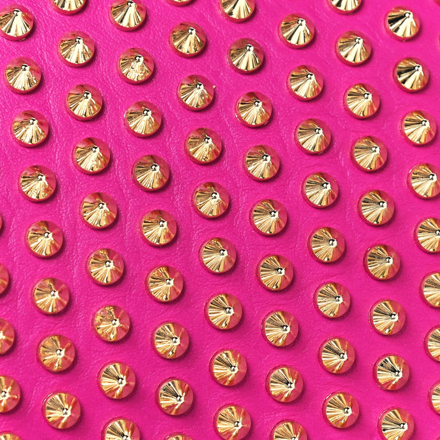 Calfskin Studded Loubiposh Chain Clutch Rose Indien Gold