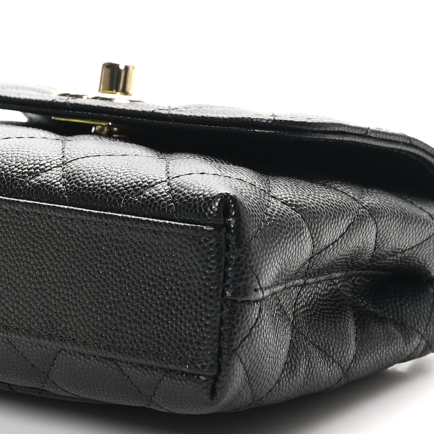 Chanel Caviar Quilted Coco Handle Clutch With Chain Black 10 of 11