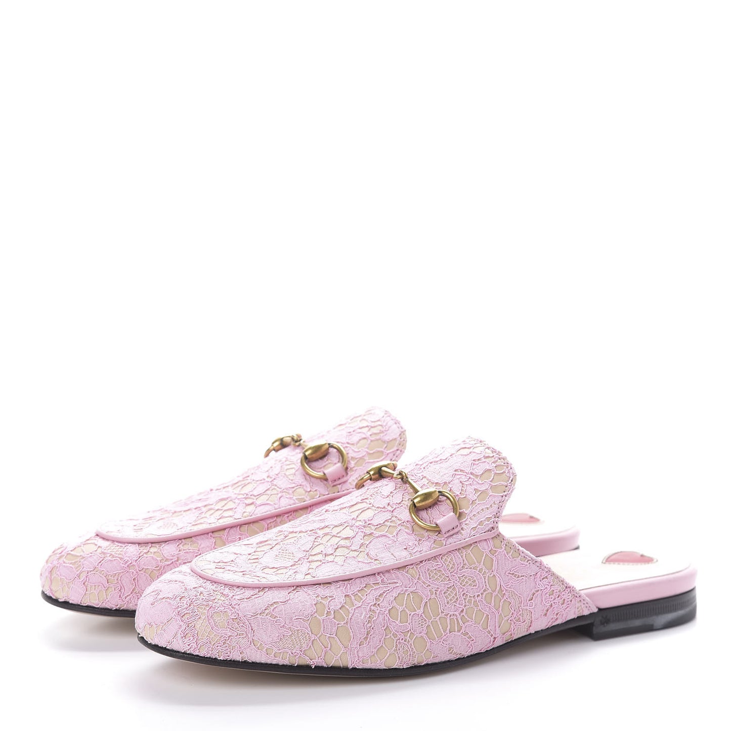 Lace Malaga Kid Womens Princetown Slippers 36 Sugar Pink Skin Rose