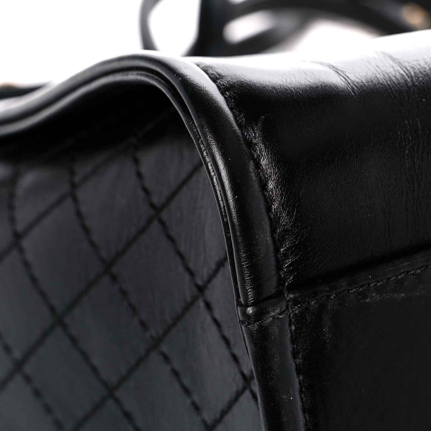 Aged Calfskin Medium Charms Deauville Tote Black