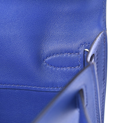 Hermes Swift Kelly Cut Clutch Pochette Bleu Electrique 15 of 26