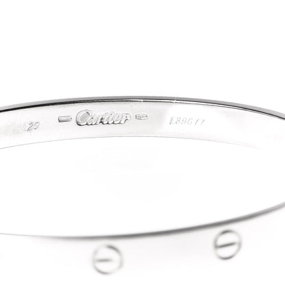 Cartier 18K White Gold LOVE Bracelet 20 9 of 9