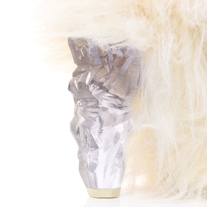 Chanel Fantasy Fur Icicle Heel Mukluks Boots 40 Ecru 7 of 8