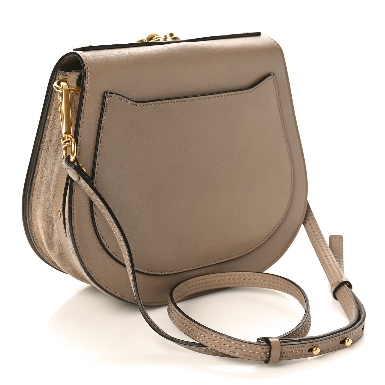 Chloe Calfskin Suede Medium Nile Bracelet Bag Motty Grey 3 of 12
