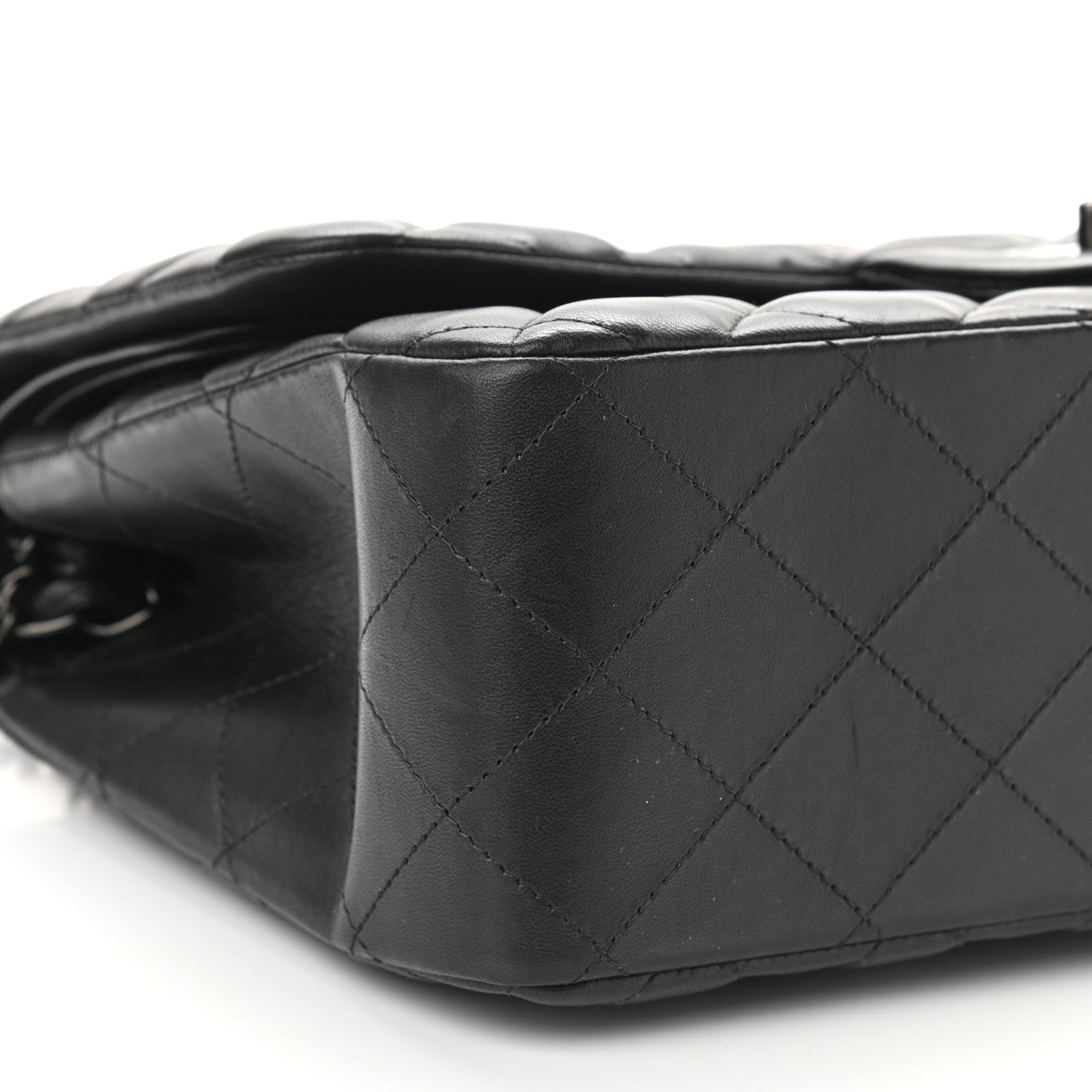 Chanel Lambskin Quilted Jumbo Double Flap So Black 5 of 11