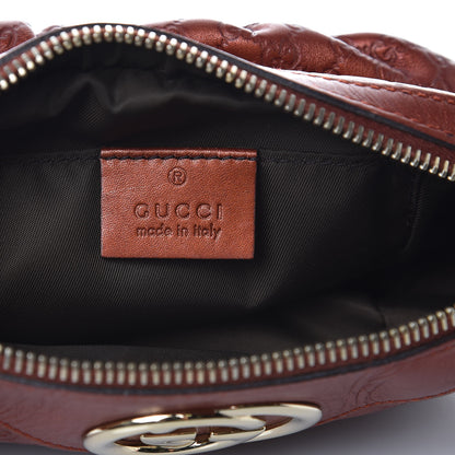 Gucci Metallic Microguccissima GG Cosmetic Case Burnt Orange 6 of 9