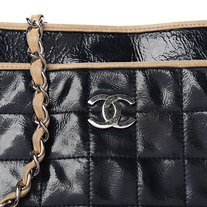 Chanel Patent Chocolate Bar Quilted Tote Black 16 of 16