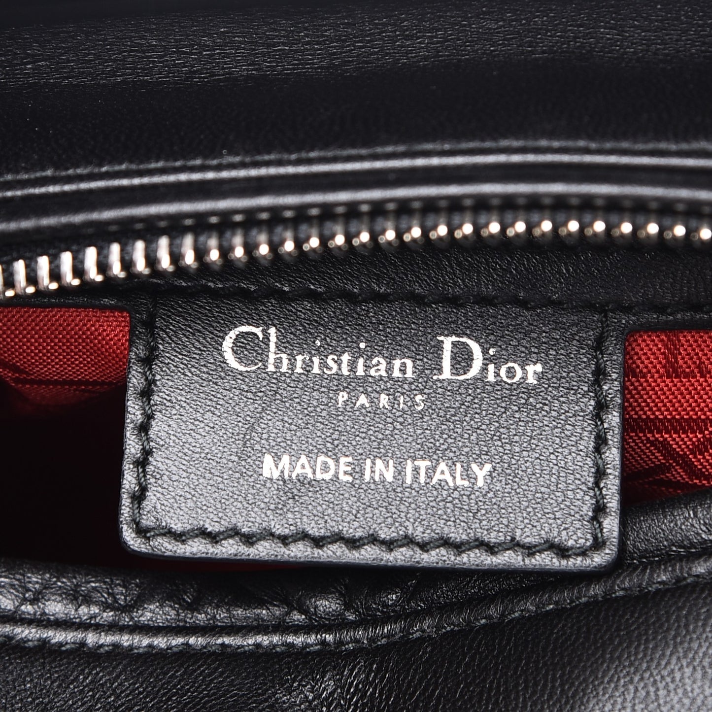Lambskin Cannage Medium Lady Dior Black
