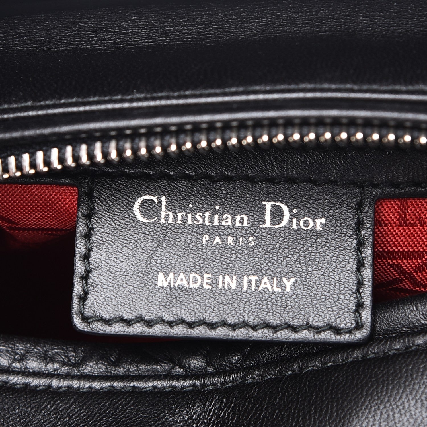 Christian Dior Lambskin Cannage Medium Lady Dior Black 7 of 9
