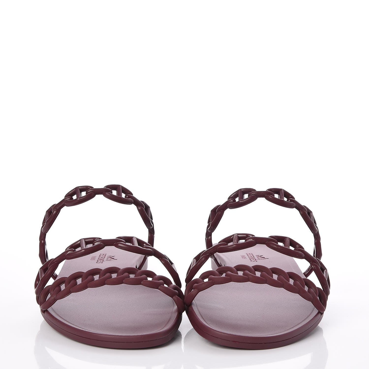 Hermes TPU Rivage Sandals 35 Bordeaux 2 of 8