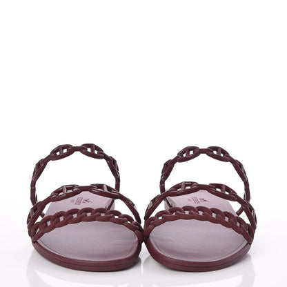 Hermes TPU Rivage Sandals 35 Bordeaux 2 of 8