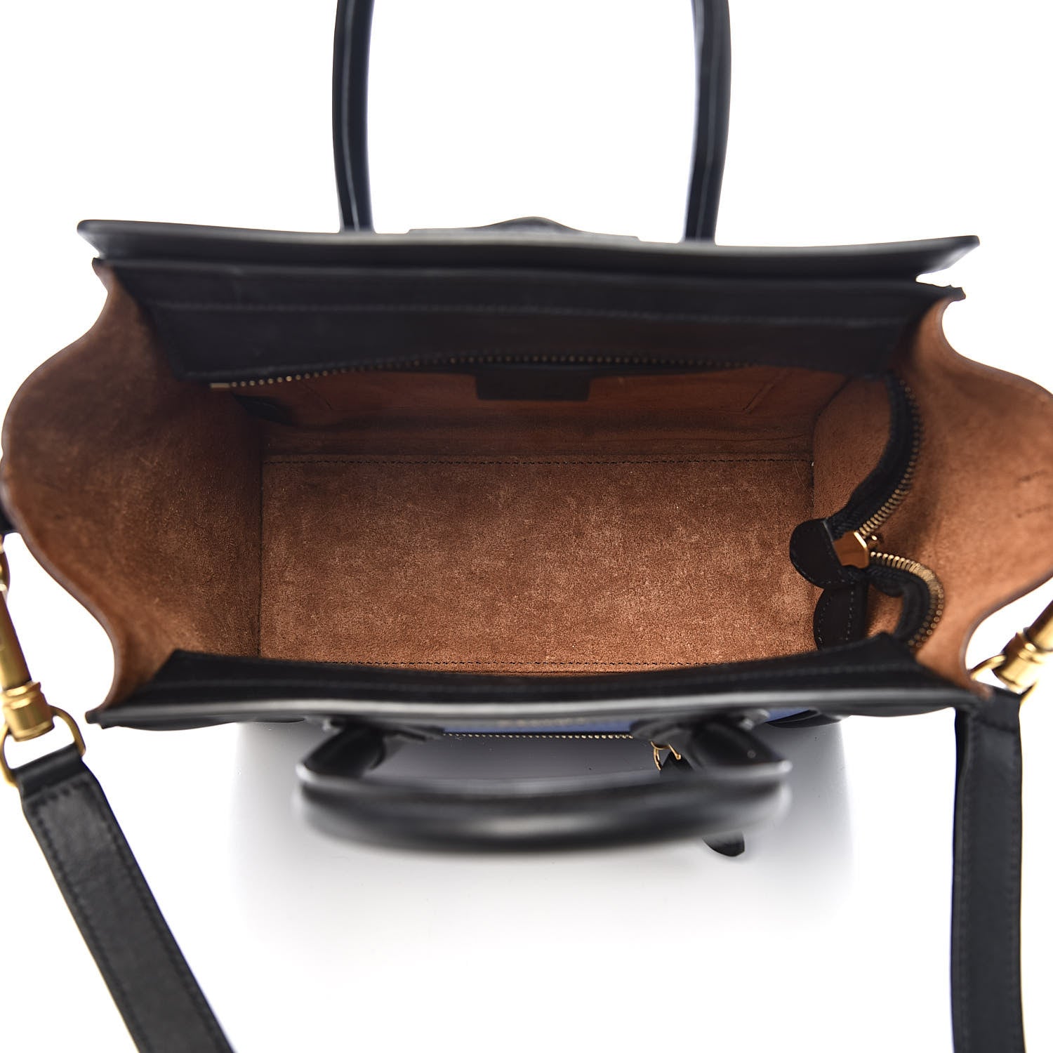 Celine Smooth Drummed Calfskin Nano Tri-Color Luggage Indigo 5 of 12